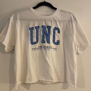 Cropped white UNC Chappell Hill t-shirt.
